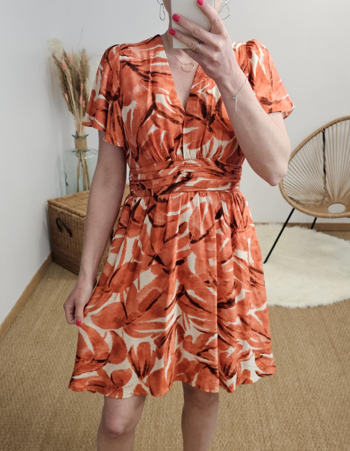 Robe courte Fibie orange